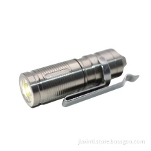 USB Charger LED Titanium Flashlight With Belt Clip